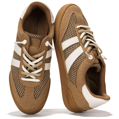Leather Slip-On Memory Foam Sneakers