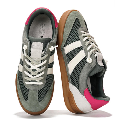 Leather Slip-On Memory Foam Sneakers