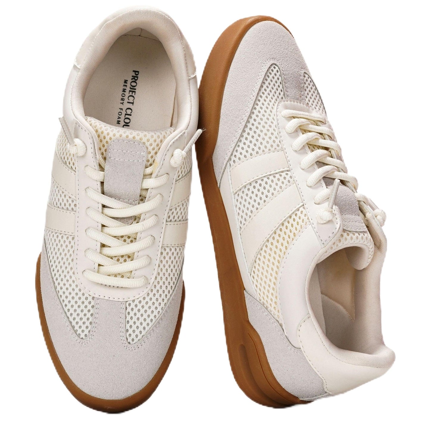 Leather Slip-On Memory Foam Sneakers