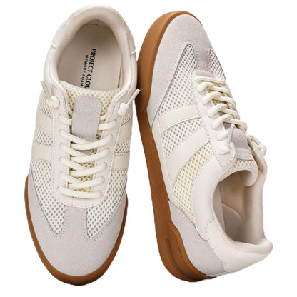 Leather Slip-On Memory Foam Sneakers