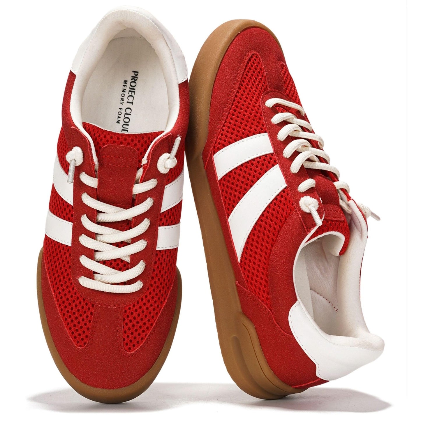 Leather Slip-On Memory Foam Sneakers