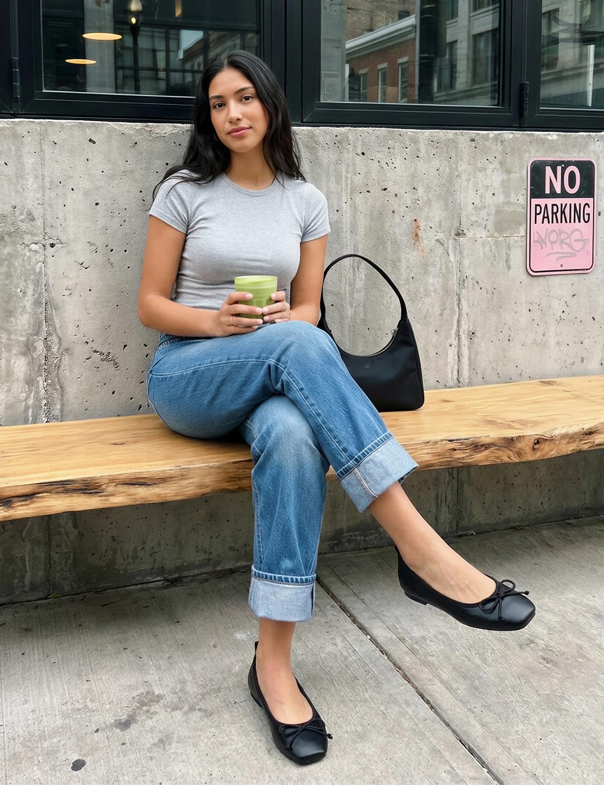 Bow Square Toe Ballet Flats